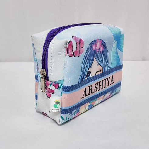 Personalised Mermaid Printed Kids Box Pouch